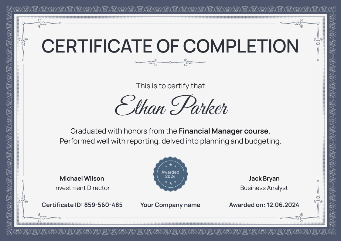 Certificate